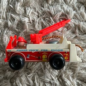 Vintage made in the USA Fisher Price fire engine